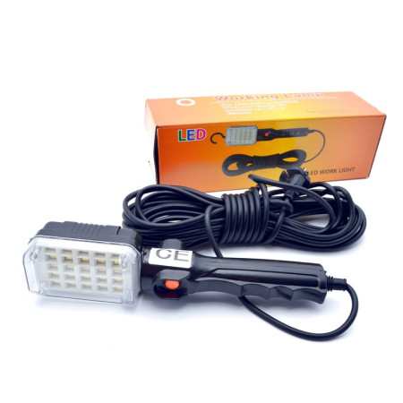 Лампа інспекційна світлодіодна 25Led зі шнуром 10м + магнітне кріплення, 220 В
