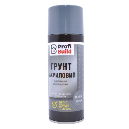 Profi Build ґрунт сірий Ral 7046 МАТ,400 мл (12шт/уп) Profi Build ґрунт сірий Ral 7046 МАТ,400 мл (12шт/уп)
