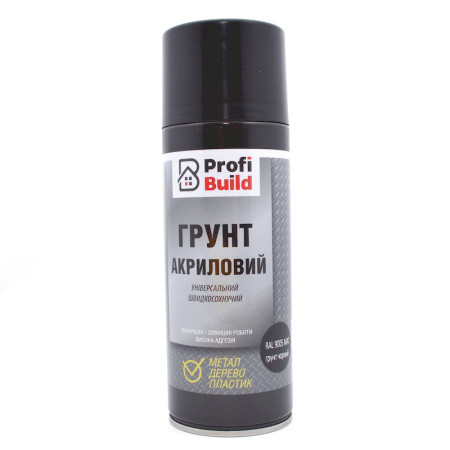 Profi Build ґрунт чорний Ral 9005 МАТ,400 мл (12шт/уп) Profi Build ґрунт чорний Ral 9005 МАТ,400 мл (12шт/уп)