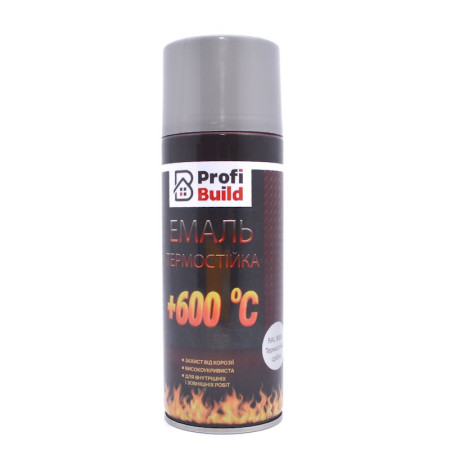 Profi Build термостійка срібло Ral 9006,400 мл (12шт/уп) Profi Build термостійка срібло Ral 9006,400 мл (12шт/уп)