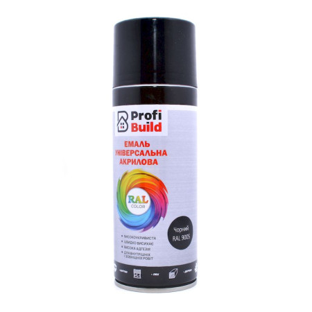 Profi Build*02 Ral 9005 чорний ,400 мл (12шт/уп) Profi Build*02 Ral 9005 чорний ,400 мл (12шт/уп)
