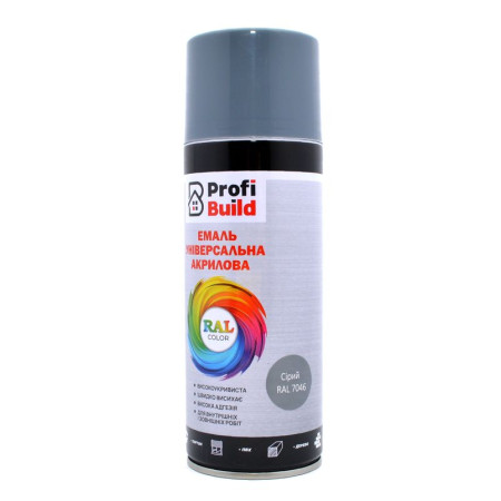 Profi Build*09 Ral 7046 сірий,400 мл (12шт/уп) Profi Build*09 Ral 7046 сірий,400 мл (12шт/уп)