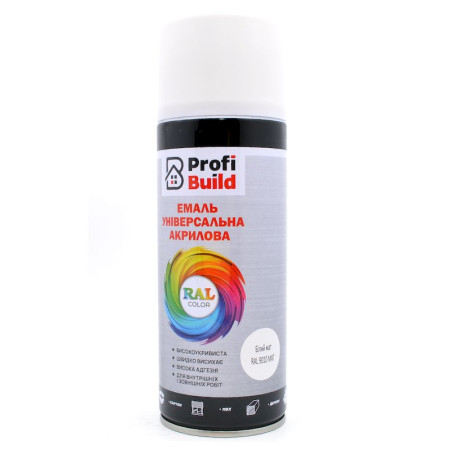 Profi Build*19 Ral 9010 білий MAТ,400 мл (12шт/уп) Profi Build*19 Ral 9010 білий MAТ,400 мл (12шт/уп)
