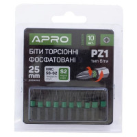 Бита APRO ударная торсионная РZ1*25мм, 10шт/уп (APRO)