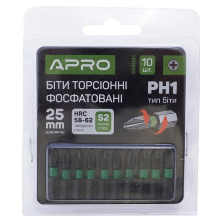 Бита APRO ударная торсионная РН1*25мм, 10шт/уп (APRO) Бита APRO ударная торсионная РН1*25мм, 10шт/уп (APRO)