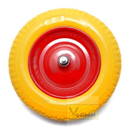 Колесо BC PU 3.50-8 d12 (жовте, підшипник + вісь)