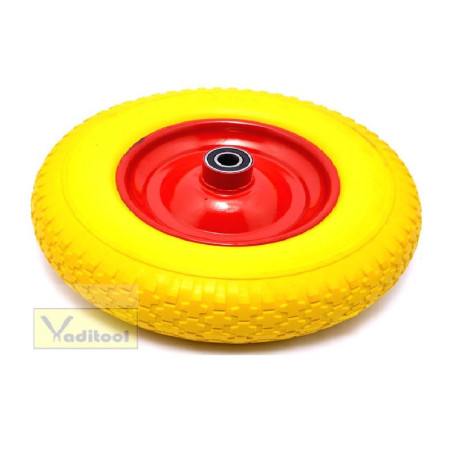 Колесо BC PU 3.50-8 d20 (жовте, підшипник)