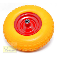 Колесо BC PU 4.00-6 d12 (жовте, підшипник + вісь) Колесо BC PU 4.00-6 d12 (жовте, підшипник + вісь)