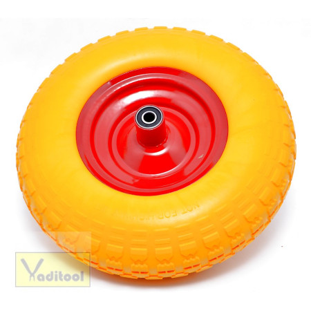 Колесо BC PU 4.00-6 d12 (жовте, підшипник + вісь)