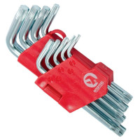 HT-0607 : Набір ключів Г-подібних TORX 9 шт., Т10-Т50, Cr-V, Small