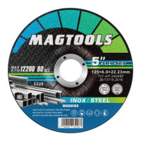 Диск зачисний по металу MAGTOOLS 125х6,0х22.2мм арт.3228 (5шт/25уп.)