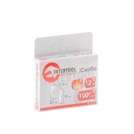 RT-0132 : Скоба гартована 12 мм, уп. 1000 шт., ширина 11.3 мм, перетин 0.70 мм