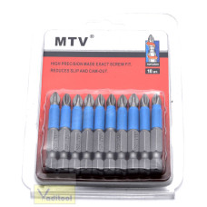 Magtools Біта PH2 x 50мм (10шт./уп) Magtools Біта PH2 x 50мм (10шт./уп)