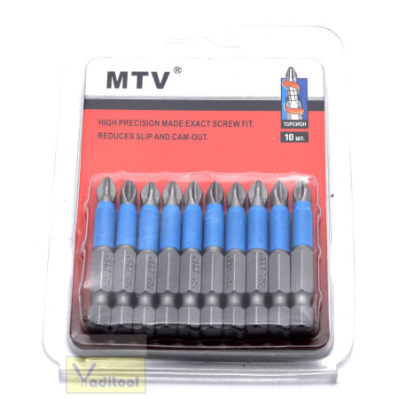 Magtools Біта PH2 x 50мм (10шт./уп) Magtools Біта PH2 x 50мм (10шт./уп)