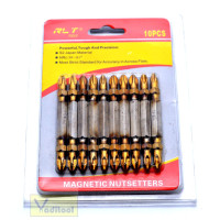 Magtools Біта PH2 x 65мм двостороння / титанове покриття (10шт./уп)