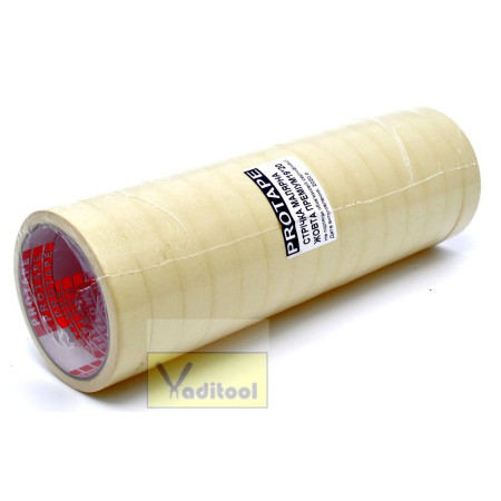 Стрічка малярна жовта профі (ProTape, 19х20 тубус=15шт (135 шт/ящ))