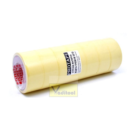 Стрічка малярна жовта профі (ProTape, 38х20 тубус=7шт (63 шт/ящ))