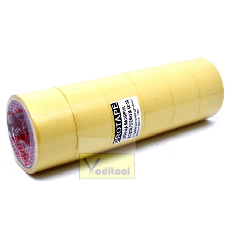 Стрічка малярна жовта профі (ProTape, 48х20 тубус=6шт (54 шт/ящ))