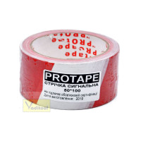 Стрічка сигнальна (ProTape, 50х100, білий/черв, (36 шт/ящ)) Стрічка сигнальна (ProTape, 50х100, білий/черв, (36 шт/ящ))