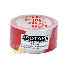 Стрічка сигнальна (ProTape, 50х100, білий/черв, (36 шт/ящ)) Стрічка сигнальна (ProTape, 50х100, білий/черв, (36 шт/ящ))