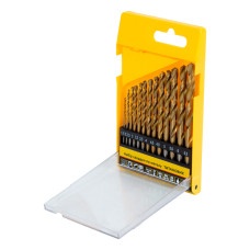 1193071 : набір свердел по металу HSS-TIN титанових 13шт 1.5-6.5мм (пласт кейс)