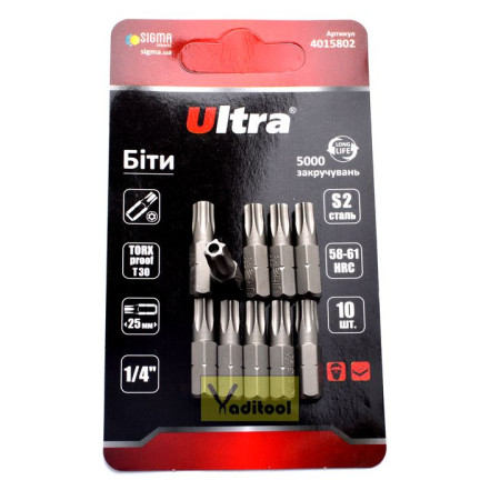 4015802 : біти TORX-proof 30х25мм 1/4- 4015802 : біти TORX-proof 30х25мм 1/4-