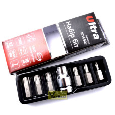 4016902 : набор бит TORX 10мм 7шт S2 (пласт кейс) Ultra