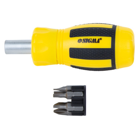 4001811 : викрутка з реверсом MINI + біти 6шт CrV