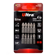 4014652 : біти PH2х25мм 1/4-" 10шт S2 (блістер) Ultra