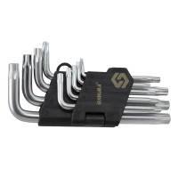 4022211 : ключі TORX T10-T50мм 9шт CrV (короткі з отвором) 4022211 : ключі TORX T10-T50мм 9шт CrV (короткі з отвором)