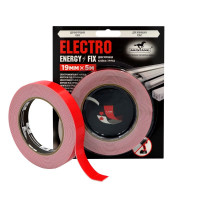 Двостороння клейка стрічка ELECTRO ENERGY FIX MUSTANG 19мм*5м Двостороння клейка стрічка ELECTRO ENERGY FIX MUSTANG 19мм*5м
