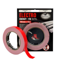 Двостороння клейка стрічка ELECTRO ENERGY FIX MUSTANG 19мм*5м Двостороння клейка стрічка ELECTRO ENERGY FIX MUSTANG 19мм*5м