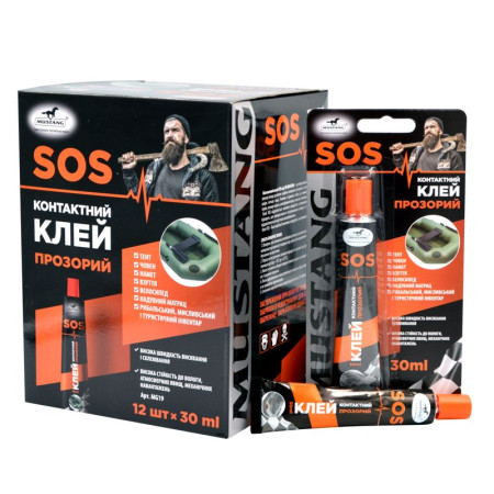 Контактний клей SOS MUSTANG 30ml (12шт/блок)