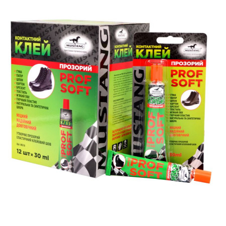 Контактний клей PROF SOFT MUSTANG 30ml (12шт/блок)