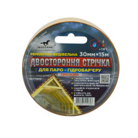 Двостороння стрічка для ПАРО-ГІДРОБАР'ЄРУ MUSTANG Прозора 30мм*15м