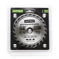 830101 : Диск пильний по дереву 125х22.2х24Т (APRO)