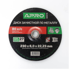 829018 : Диск зачистной по металлу 230х6мм Apro (5шт. в пач.)