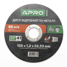 829004 : Диск отрезной по металлу 125х1.2мм Apro (10шт. в пач.)