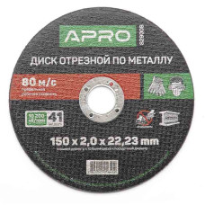 829007 : Диск отрезной по металлу 150х1.6мм Apro (10шт. в пач.)